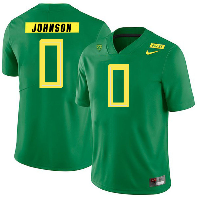 Men #0 Tysheem Johnson Oregon Ducks College Football Jerseys Stitched Sale-Green